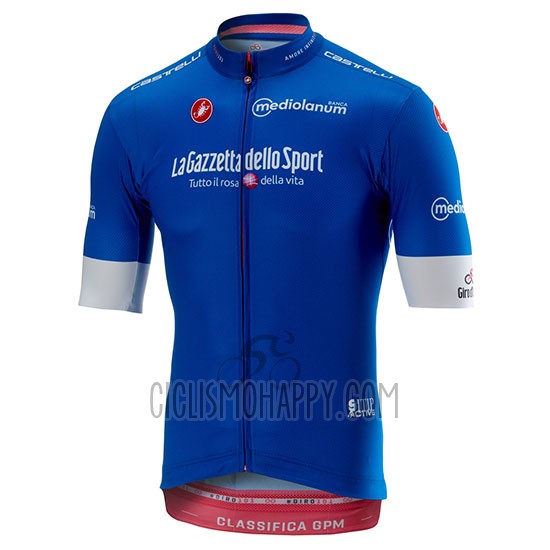 Giro D'italy Cycling Jersey Bib Short 2018 Men Short Sleeve Blue